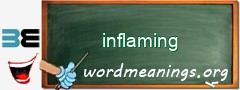 WordMeaning blackboard for inflaming